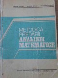 METODICA PREDARII ANALIZEI MATEMATICE-A. CATANA, M. SACUIU, O. STANASILA