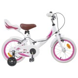 vidaXL Bicicletă pentru Copii 12 Inci pentru 2-4 ani Alb 42009450