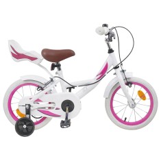 vidaXL Bicicletă pentru Copii 16 Inci pentru 4-6 ani Alb 42009452