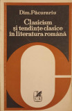 CLASICISM SI TENDINTE CLASICE IN LITERATURA ROMANA-DIM. PACURARIU