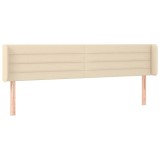 Cumpara ieftin Tablie de pat cu aripioare, crem, 203x16x78/88 cm textil
