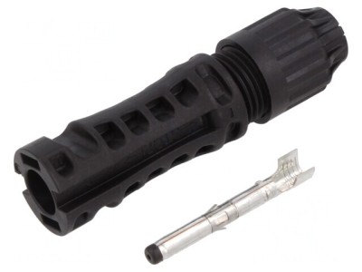 Conector Solar MC4 Tată Drept 4-6mm&amp;sup2; Crimpat foto