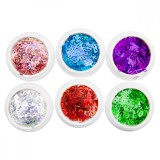 Paiete decorative pentru unghii, cifre, set 6 culori