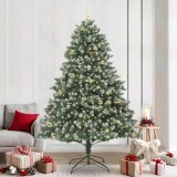 VidaXL Brad de Crăciun artificial cu 300 LED Verde 160 x 160 x 240 cm 3395261