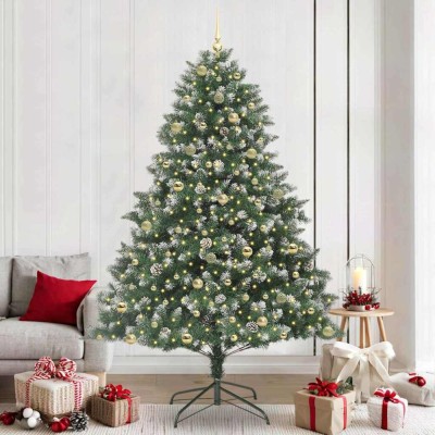 vidaXL Brad de Crăciun artificial cu 300 LED Verde 160 x 160 x 240 cm 3395261 foto