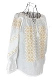 Bluza dama O25 alb/auriu , marimea M