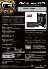 Placa video cu rezolutie 4K/60Hz ptr jocuri si filme, GeForce GTX 970. foto