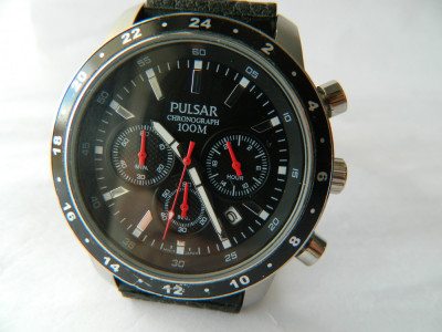 Ceas barbatesc Pulsar (by seiko) Chronograph , 100M cod P10 foto