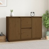 vidaXL Servantă, maro miere, 111x34x75 cm, lemn masiv de pin