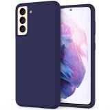 Husa din silicon ultra-slim mata cu microfibra pe interior, compatibila cu samsung galaxy s21 / s21 5g ( albastra )