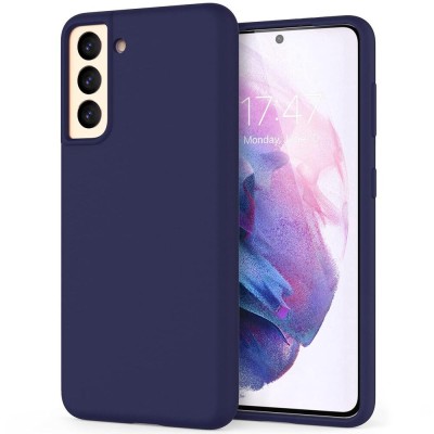 Husa din silicon ultra-slim mata cu microfibra pe interior, compatibila cu samsung galaxy s21 / s21 5g ( albastra ) foto