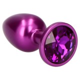 Cumpara ieftin Plug Anal Deep Purple Teardrop, violet metalizat