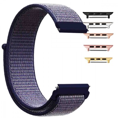 Curea material textil, compatibila cu Apple Watch 10, 46mm, Savoy Blue foto