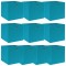 vidaXL Cutii de depozitare, 10 buc., bleu, 32x32x32 cm, textil 288375