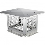 Capac terminal patrat pentru cos de fum, Vivatechnix Inox, 332 x 229 mm