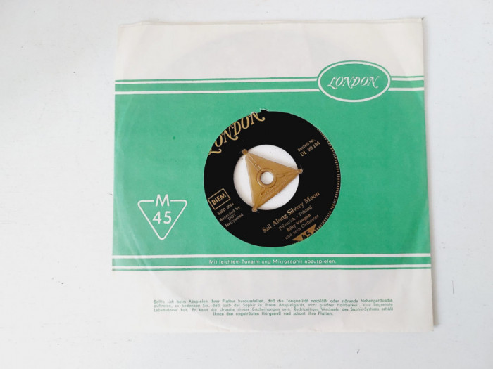 Orchester Billy Vaughn* &ndash; Sail Along Silvery Moon, vinil 7&quot;, 45 RPM, Single 1957
