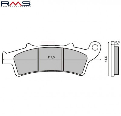 Set placute frana &amp;ndash; Aprilia Arecife - Atlantic &amp;ndash; Scarabeo &amp;ndash; 125-500cc &amp;ndash; Malaguti Madison 250-400cc &amp;ndash; Peugeot Looxor 150cc (RMS) foto