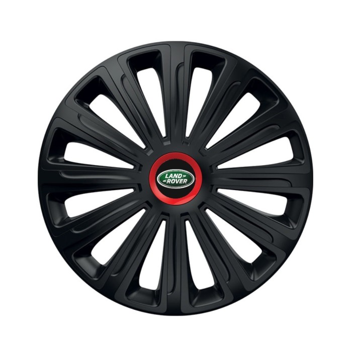 Set 4 capace roti Negre Cu Inel Rosu Trend R14 Compatibil Cu Land Rover