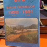 Mersul Trenurilor CFR 1990-1991, 267 pagini, Carte hobby