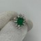 INEL AUR ALB 18K + SMARALD = 2CT + DIAMANTE TOP = 1.70CT - F - VVS1 - 5.6g. !
