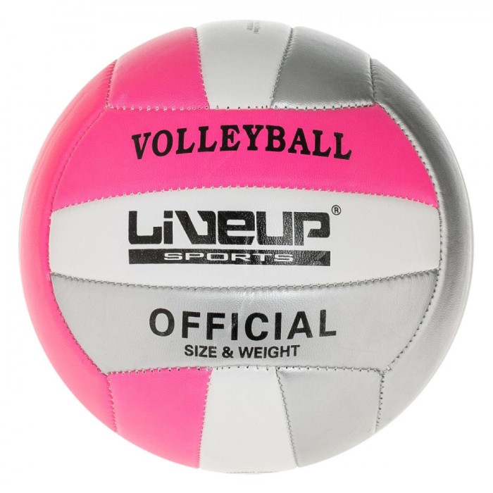 Minge Volei, Liveup, Oficial, Culoare Alb Fucsia, Mărime 2