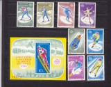 ROMANIA 1984 LP 1091 LP 1092 J.O.DE IARNA SARAJEVO SERIE+COLITA NEDANTELATA MNH, Nestampilat