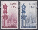 Italia 1958 - 100 de ani de la Apariția Fecioarei Maria la Lourdes, MNH, Nestampilat