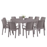 Set mobilier de gradina Letta 10+1 cappuccino
