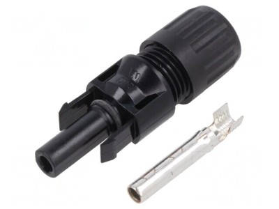 Conector solar mamă drept crimpat MC4 4-6mm2 7-8.8mm foto