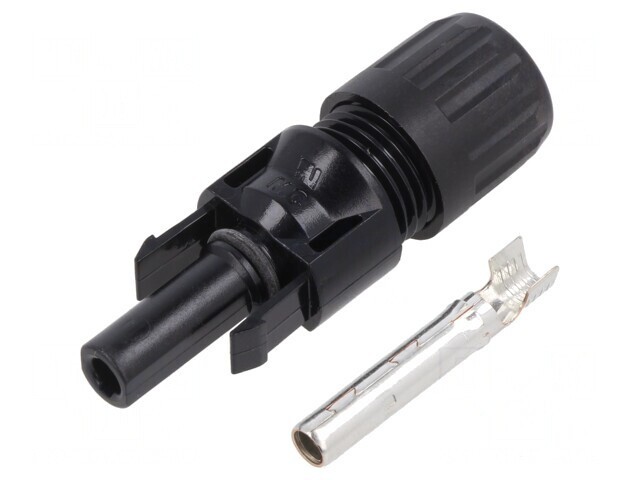Conector solar mamă drept crimpat MC4 4-6mm2 7-8.8mm