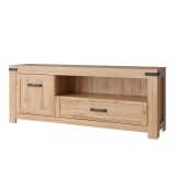 Cumpara ieftin Comoda TV DTD stejar wotan Moratiz 160.2x40.1x62,6 cm