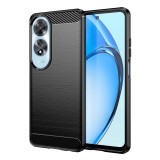 Husa carbon anti-soc pentru oppo a60, protectie premium, tech protects, black