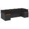 Patio Sofa Set 7-Locuri Black - 1