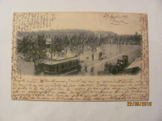 CY - Ilustrata veche clasica &amp;quot;BRAILA Piata Regala&amp;quot; in relief circulata 1903 foto