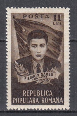 ROMANIA 1951 LP 282 FILIMON SARBU SERIE MNH foto