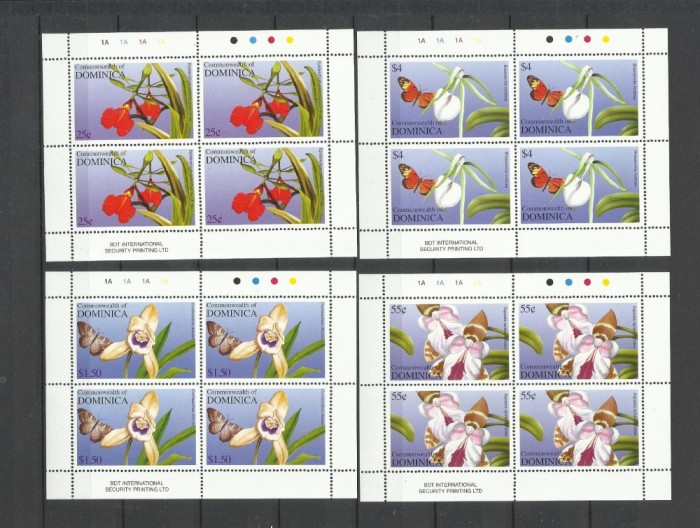 DOMINICA 2004 FAUNA SI FLORA ORHIDEE SI FLUTURI