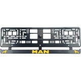 Set 2 bucati, suport numar inmatriculare Carbon, MAN IV