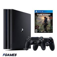 Consola Sony Playstation 4 Pro Ps4 1tb + Doua Controllere + Shadow Of The Tomb Raider: Definitive Edition PlayStation 4, Second-Hand