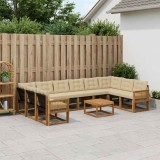 Cumpara ieftin Set de canapele de exterior 11 buc. 10-Locuri Natural si Bej
