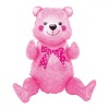 Balon din folie metalizata, flippy, figurina animalute, model ursulet asezat, tematica aniversare, 44x82.5 cm, ambalaj individual, pai inclus, umflare