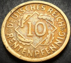 Moneda istorica 10 RENTENPFENNIG - GERMANIA, anul 1924 * cod 4655 - Litera A