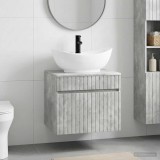 Cumpara ieftin Dulap pentru Chiuveta de Baie Gri Beton 59 x 44,5 x 80 cm