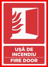 Placuta pentru usa de incendiu fire door foto