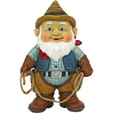 Statueta cowboy, decoratiune gradina, harz, &lrm;10 x 16 x 25 cm , 907 g
