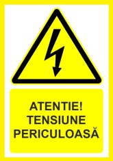 Placuta atentie tensiune periculoasa foto