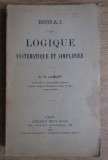 G. H. Luquet - Essai d&#039;une logique systematique et simplifiee (1913)