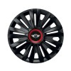 Set 4 capace roti Negre Cu Inel Rosu Royal R16 Compatibil Cu Mini, Autohelix MSA
