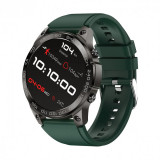 Cumpara ieftin Smartwatch iSEN Watch DM50, Gri cu bratara verde silicon, Monitorizare functii vitale, AMOLED 1.43 , Bt v5.0, NFC, IP68, 400 mAh