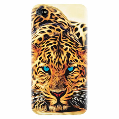 Husa silicon pentru Apple Iphone 4 / 4S, Animal Tiger foto
