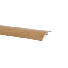 Profil de Trecere cu Functie Dubla cu Surub Ascuns, Aluminiu, 50 mm x 0.9m, Culoare Stejar, Profil Trecere, Profil Trecere Gresie, Profil Trecere Parc foto